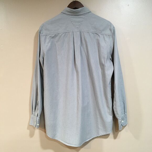 Tommy Hilfiger Mens M Long Sleeve Oxford Button Up Classic FIt Shirt Gray Cotton - Picture 4 of 10